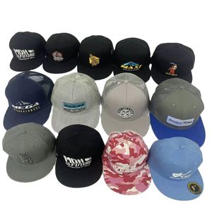 Casquette Snapback à visière plate en coton de haute qualité avec logo brodé personnalisé, casquette de sport Hip Hop à 6 panneaux, casquette Snapback personnalisée - Product Image 1