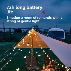 Ngoài trời không thấm nước 10m <span class=keywords><strong>LED</strong></span> nhỏ bóng trắng chuỗi ánh sáng IP65 cắm trại trang trí nhấp nháy bầu không khí mặt trăng sắp xếp đèn - Product Image 3