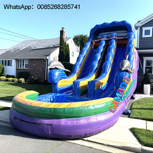 Patio trasero comercial 18 pies palmera salto gorila mármol Coco Tropical tobogán acuático inflable con piscina - Product Image 5