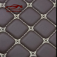 Cuero Sintético de PVC/PU de 60*90cm, Bordado y Acolchado con Pespunte de Diamante, Impermeable, para Asientos de Auto/Tapicería/Sofá/Muebles