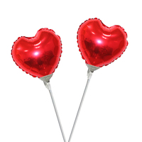 Ballon de 18 pouces rouge en forme de coeur d'amour à hélium Ballon de décoration pour la Saint-Valentin, anniversaire, mariage, fête