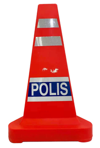 Cône de signalisation routière flexible à trois faces, réflecteur, marqueur triangulaire, cône routier flexible en LDPE rotomoulé pour la circulation - Product Image 3