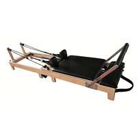 Reformer de Pilates pliable en bois de chêne, design classique Senrui, machine de luxe pour exercices de yoga, usage commercial, personnalisable pour le corps