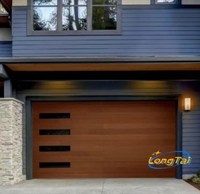 LONG TAI Porte de garage en bois sectionnelle électrique automatique à double peau pour voiture