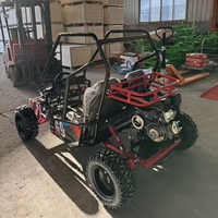 Go Kart Todoterreno de 2 Plazas para Adultos, 212cc, 4 Tiempos, con Llantas de Acero de 10 Pulgadas, Buggy de Carreras para Diversión al Aire Libre y Paseos