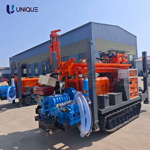 Machine de forage de puits d'eau automatique de type chenillé, profondeur 260m, moteur diesel 380V, marque UNIQUE, état neuf, pour usage domestique - Product Image 4