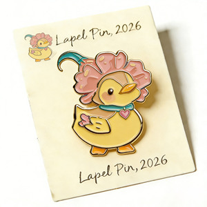 Produsen Grosir Pin Enamel Katak Lucu Kartun Anime Pin Kerah Kemasan Kartu Kustom untuk Pakaian - Product Image 2