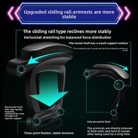 Chaise de massage pour jeux électroniques, confortable, ergonomique, inclinable et rotative, avec masseur à 7 points
