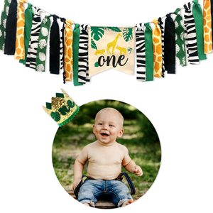 Decoraciones <span class=keywords><strong>de</strong></span> Primer Cumpleaños con Temática <span class=keywords><strong>de</strong></span> Jungla <span class=keywords><strong>Safari</strong></span>, Decoraciones para Silla Alta <span class=keywords><strong>de</strong></span> Primer Cumpleaños con Temática <span class=keywords><strong>de</strong></span> Animales Salvajes, Pancarta para Silla Alta con Animales <span class=keywords><strong>de</strong></span> la Jungla <span class=keywords><strong>Safari</strong></span> - Product Image 2