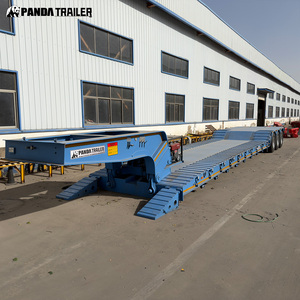 Semi-remorque à plateau surbaissé à col de cygne détachable en acier ultra-lourd 4 essieux 120 tonnes <span class=keywords><strong>RGN</strong></span> pour machines industrielles - Product Image 2