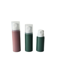 Récipient d'emballage cosmétique bouteille de pompe sans air de lotion de sérum de printemps en plastique PP 100/130/150ml sérigraphie colorée