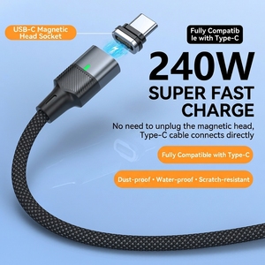<span class=keywords><strong>C</strong></span>âble <span class=keywords><strong>USB</strong></span> <span class=keywords><strong>C</strong></span> magnétique TKT 240W, <span class=keywords><strong>chargeur</strong></span> <span class=keywords><strong>USB</strong></span> Type <span class=keywords><strong>C</strong></span>, bouchon anti-poussière pour le port <span class=keywords><strong>de</strong></span> charge du téléphone, prise <span class=keywords><strong>USB</strong></span> détachable, <span class=keywords><strong>c</strong></span>âble 120 Gbps - Product Image 1