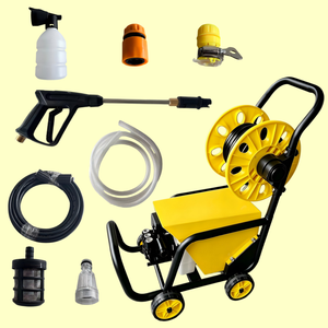 Nettoyeur haute <span class=keywords><strong>pression</strong></span> 220V 1800W - Nettoyeur haute <span class=keywords><strong>pression</strong></span> sur chariot pour élevage porcin, bâtiment d'élevage, <span class=keywords><strong>lavage</strong></span> <span class=keywords><strong>de</strong></span> voitures - avec canon à mousse - Product Image 5