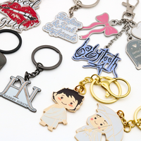 Porte-clés en métal de luxe personnalisé, logo d'entreprise 2D 3D, pendentif mignon kawaii pour sac à dos, cadeau, porte-clés en métal émaillé