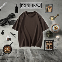 T-shirt pour homme en coton 100% poids lourd 220 grammes, coupe classique, col rond, manches courtes, décontracté, épaules tombantes, sérigraphie personnalisée