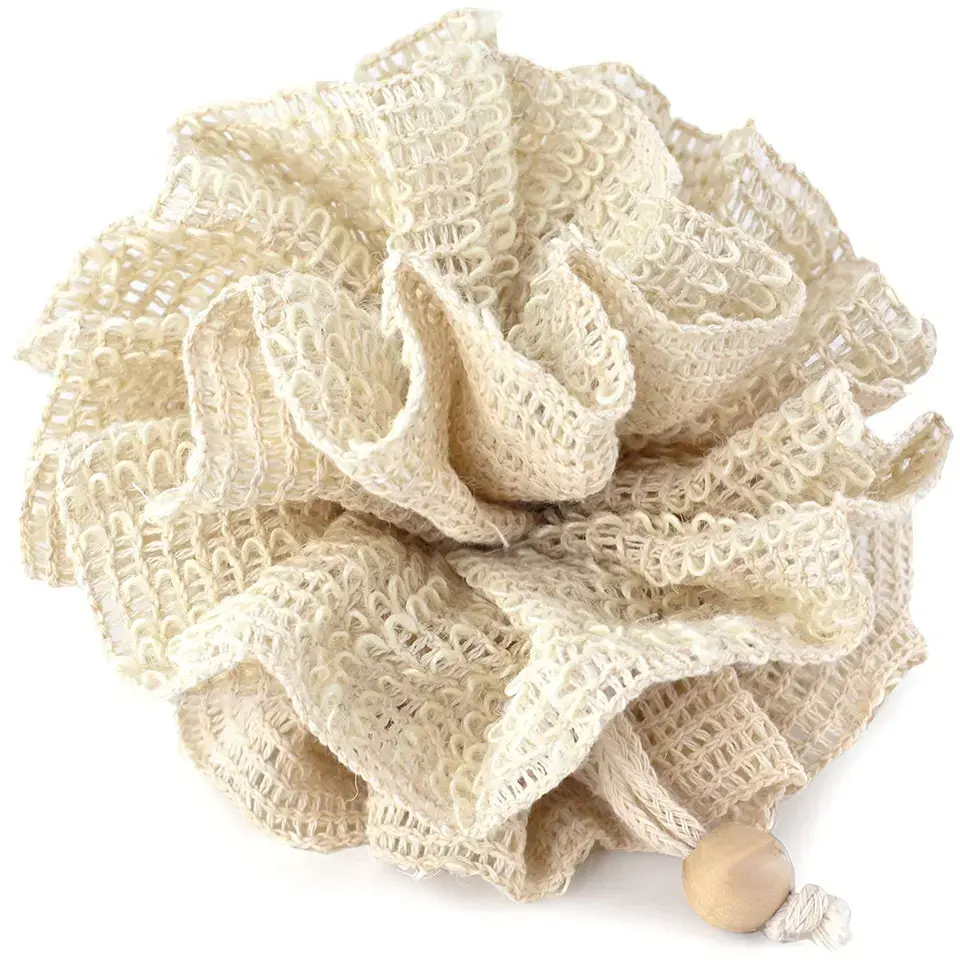 Natuurlijke Sisal Schoonmaak Handdoek Voor Bad Lichaam Exfoliërende Linnen Sisal Wasdoek