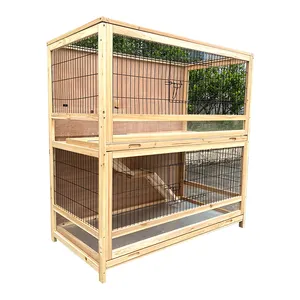Cages à lapins en bois Poulailler Maisons Lapin Lapin Huche pour l'extérieur