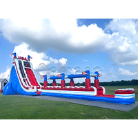 Toboggan aquatique gonflable géant de conception américaine, toboggan aquatique gonflable commercial plus grand pour adultes