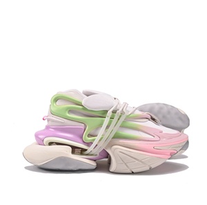 Zapatillas deportivas de plataforma para hombre, diseño retro con cordones, transpirables, serie arcoíris, con amortiguación. - Product Image 5