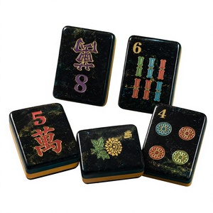 Juego de Mahjong Americano Moderno con Fichas Acrílicas de Cuatro Capas Resistentes al Agua con Diseño Floral para 4 Jugadores - Product Image 4