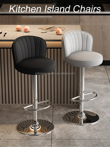 Chaises de salle à manger de qualité supérieure SYT avec dossier en PU pour salle de banquet, tabourets de bar élégants rembourrés réglables en <span class=keywords><strong>hauteur</strong></span> pour la cuisine et le <span class=keywords><strong>salon</strong></span> - Product Image 5