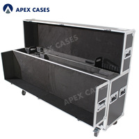 APEX CASES - Estuche de Aluminio Personalizado de Alta Resistencia para Monitor de Pantalla Plana, LED, LCD, Plasma, TV, Estuche de Transporte Universal Doble