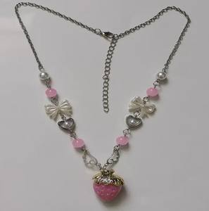 Collar de Fresa de <span class=keywords><strong>Anime</strong></span> <span class=keywords><strong>Nana</strong></span>, Regalo Y2K para Ella o Novia, Rosa y Blanco, Moda Harajuku Linda - Product Image 4