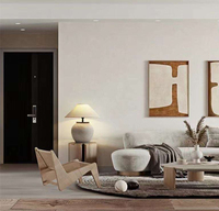 Lámpara de Mesa de Cerámica Texturizada Wabi Sabi con Pantalla de Lino Color Carbón, Diseño Orgánico Nuevo Chino para Decoración de Dormitorio, Sala de Estar u Hotel