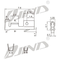 Connecteur de câble banane à sertir JINDA S11-T de haute qualité, fiche d'alimentation en cuivre et laiton, borne de batterie pour PCB, pas de 2,5 mm, ODM/OEM Chine