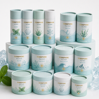 Tube cylindrique personnalisable en papier couché or imprimé pour poudre anti-poussière, shampoing sec et sel de bain