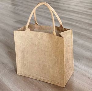 Natural Organic Cotton Handles Rope <b>Jute</b> Tote <b>Bag</b> Customizable Heavy Duty Eco-Friendly Stylish Plain for Stores - Product Image 2