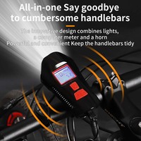 Lampu komputer isi ulang USB MTB, lampu sepeda sangat terang Speedometer sepeda dengan lampu