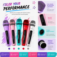 Microphone filaire portable pour karaoké, amplificateur domestique, haut-parleur de conférence, haut-parleur d'ordinateur, microphone dynamique pour diffusion en direct
