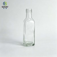 Bouteille en verre carrée et fine de 100 ml pour condiments, avec col fileté, idéale pour l'huile d'olive, l'huile végétale, approvisionnement en gros pour les revendeurs