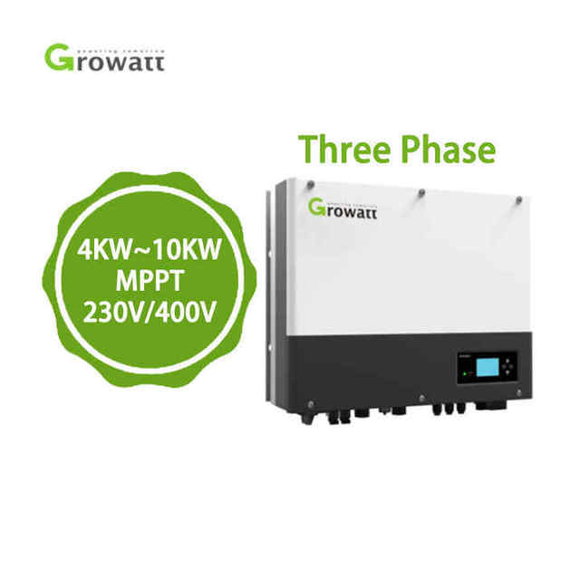 Growatt Three Phase Hybrid Solar Inverter SPH 5000 10000TL3 BH 8kw 10kw Mppt Charge Controller 48vdc Battery Voltage IP65