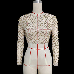 Hot New Women's Sexy Mesh studded Sequin Long Sleeve <strong>Top</strong> T-shirt Sexy Mesh Sequined Full Sleeve Elegant <strong>Tops</strong> <strong>See</strong> <strong>Though</strong> T Shirt - Product Image 4