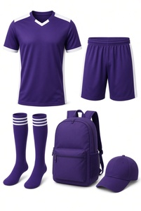 Pink Black Soccer Jersey Kit With Shorts <b>Socks</b> Backpack And Cap Unisex Adult All Season Athletic Wear - Product Image 1