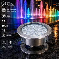 Éclairage paysager extérieur pour fontaines d'eau, 24V DC, protocole RDM, lumière LED subaquatique pour contrôle intelligent à distance adressable