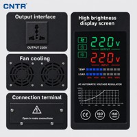 Régulateur de tension automatique monophasé de type relais CNTR DVR-5000VA 4000W avec bypass et détection de traversée du zéro (AVR) pour climatiseur