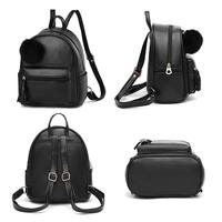 Benutzer definierte Mini Rucksack Geldbörse für Mädchen Teenager Frauen Geldbörsen Weiß PU Leder Pom Rucksack Umhängetasche mit Charm Quaste