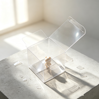 Boîtes carrées en PET transparent recyclables 60*60*60mm 0,35mm d'épaisseur Boîtes de présentation protectrices pour jouets, cadeaux, objets de collection