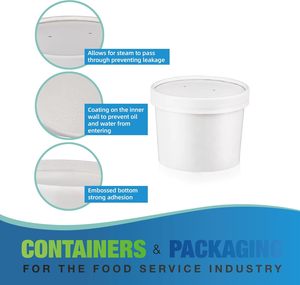 Bol en papier kraft brun jetable 100% écologique pour l'emballage alimentaire, vente chaude - Product Image 3