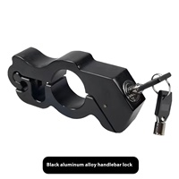 Verrouillage de guidon en alliage antivol pour véhicule électrique Verrouillage du klaxon des gaz Alarme de sécurité pour voiture Scooter Moto