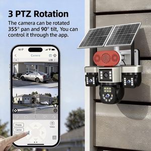 Camera năng lượng mặt trời Hieasy AOV 4 ống kính, camera <span class=keywords><strong>PT</strong></span>, 8MP, tích hợp pin, phát hiện người bằng AI, tầm nhìn ban đêm màu sắc, chống nước, an ninh ngoài trời - Product Image 4