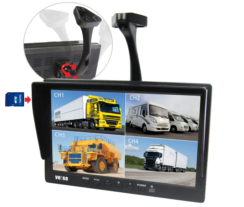 10 Inch Kendaraan Real Time Sistem Kamera Pengawas Blind Spot Sistem Kamera Kamera Belakang untuk Outdoor dengan Audio