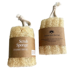 Custom Sleeve Eco Friendly Natural Loofah &amp; <strong>Loofa</strong> &amp; Luffa Sponge for Cleaning Kitchen Exfoliating Bath Body - Product Image 2