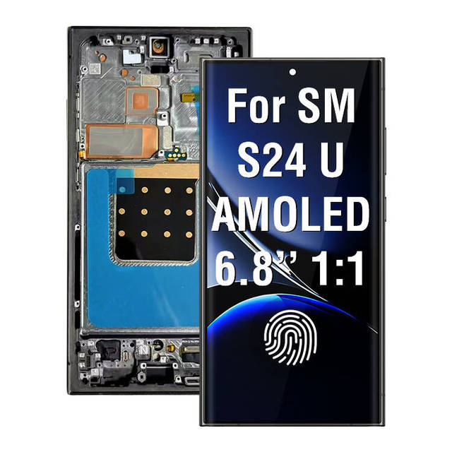 6.8inch 1:1 Full Szie AMOLED Screen for Samsung S24 Ultra SM-S928 OEM Display Lcd With Frame Support Fingerprint Sensor 120Hz