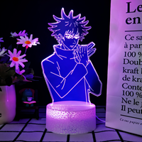 Prix de gros, lampe de nuit mignonne en 3D, anime, personnalisée, lampe de nuit USB pour table de chevet