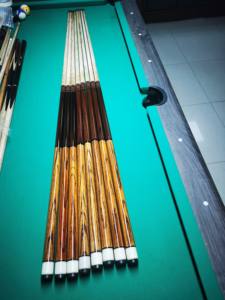 Taco de billar dividido americano Zebrawood 1/2 de alta calidad de fibra de dos PC, diseño de palisandro y tacos de billar - Product Image 3