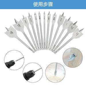 ดอกสว่านเจาะไม้แบบแบน 13 ชิ้น ขนาดนิ้ว เจาะเร็ว ผลิตจากเหล็กคาร์บอน ผิวเงางาม สำหรับเจาะไม้ ซ่อมแซมบ้าน และงานก่อสร้าง - Product Image 3